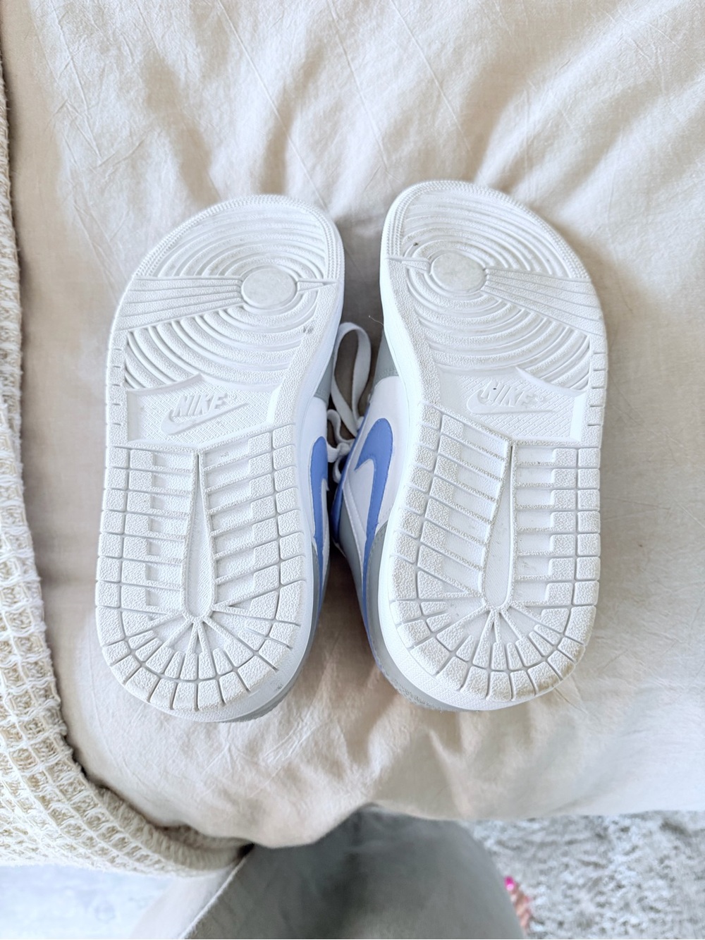 Jordan Low Top Sneakers in White, Blue, Gray - Picture 5 of 8